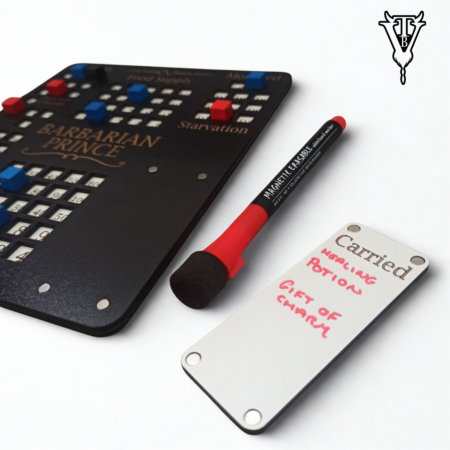 Barbarian Prince Solo RPG Hex-crawl Character Tracking Player Board view 9 — The Board Viking