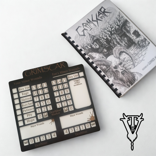 Grimscar Solo Hex- Crawl RPG Combat Tracking Player Board