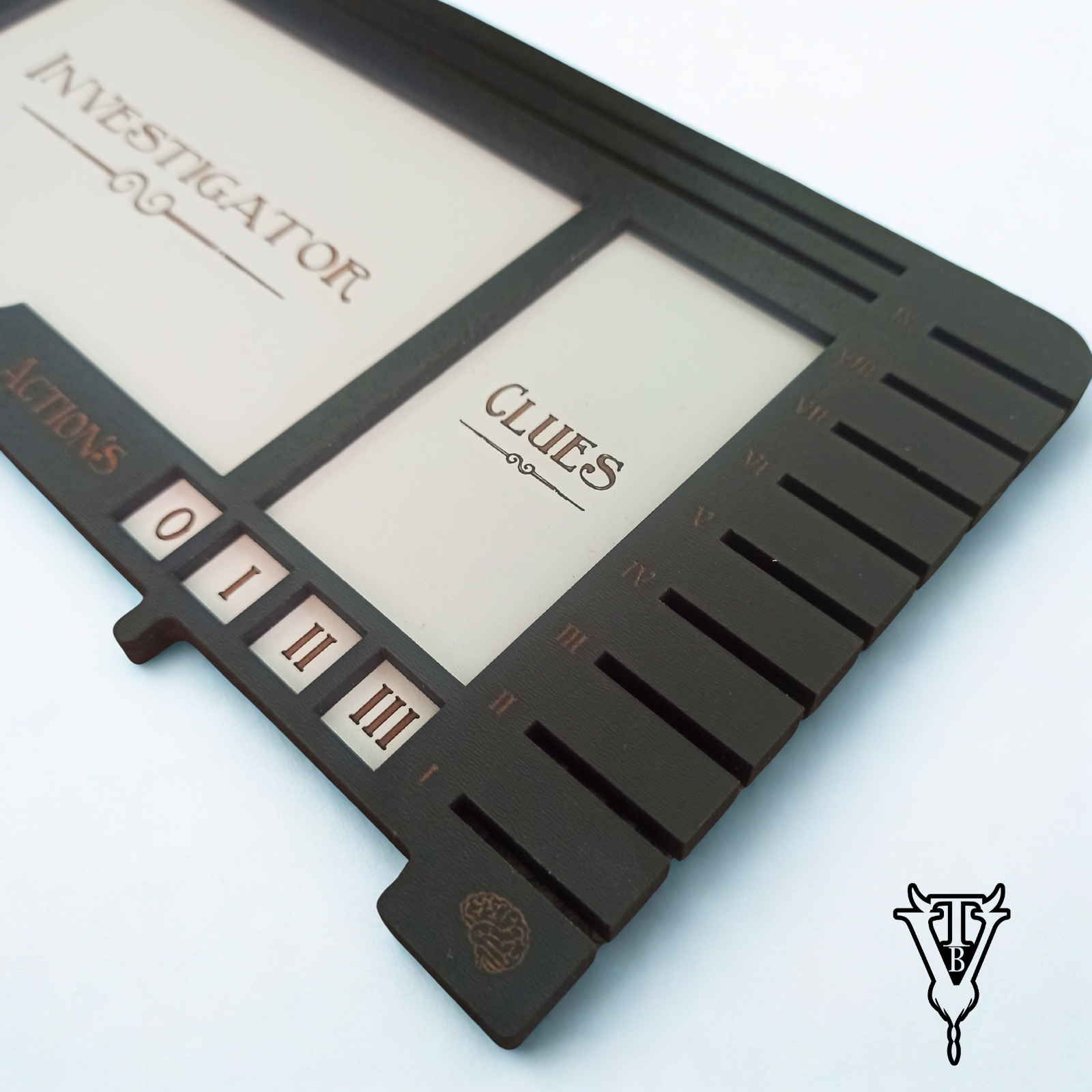 Mansions Of Madness Board Game - Character Player Board back view — The Board Viking
