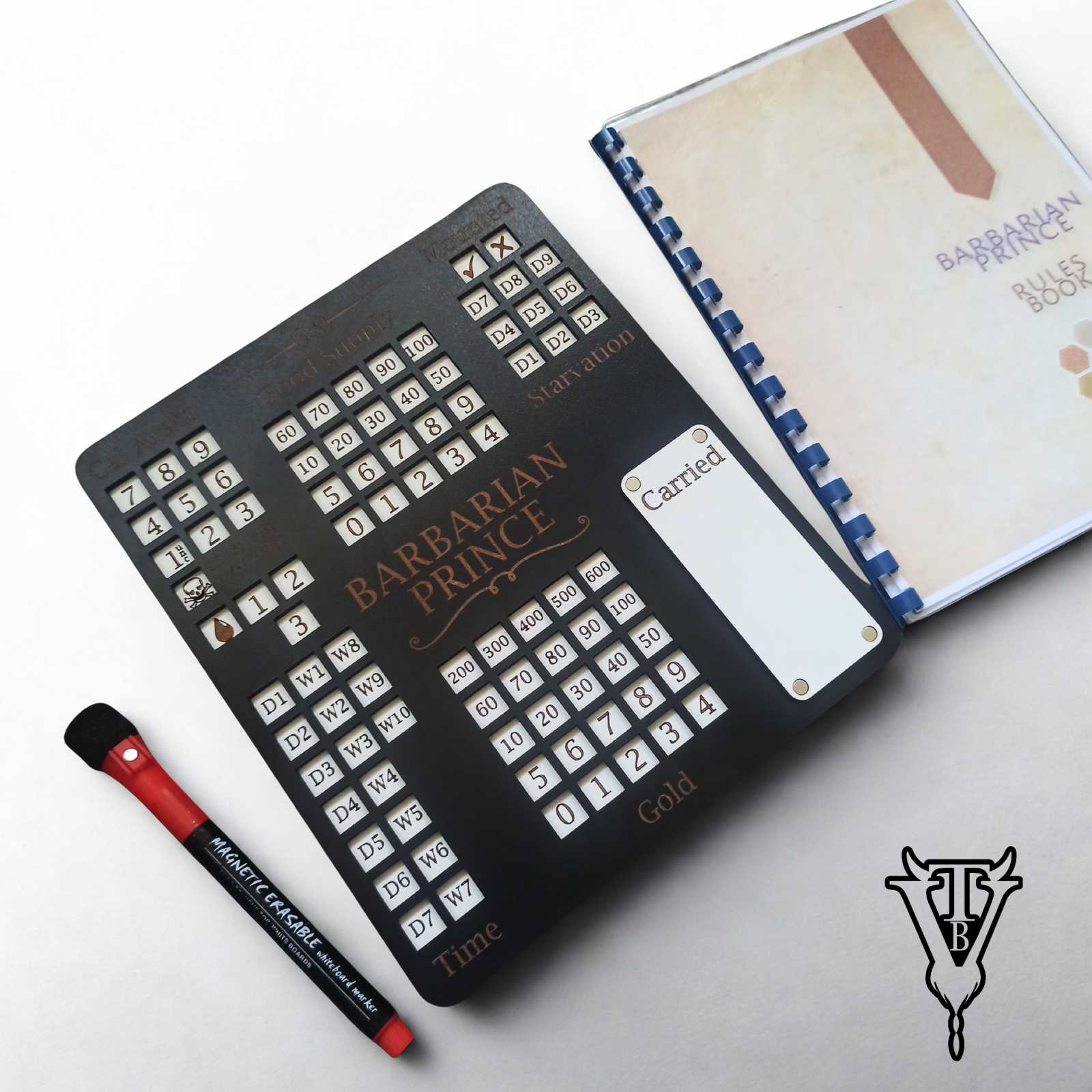 Barbarian Prince Solo RPG Hex-crawl Character Tracking Player Board — The Board Viking