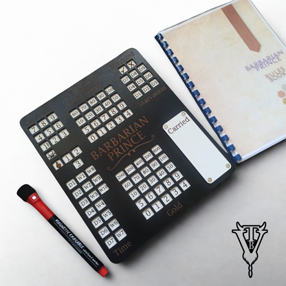Barbarian Prince Solo RPG Hex-crawl Character Tracking Player Board — The Board Viking