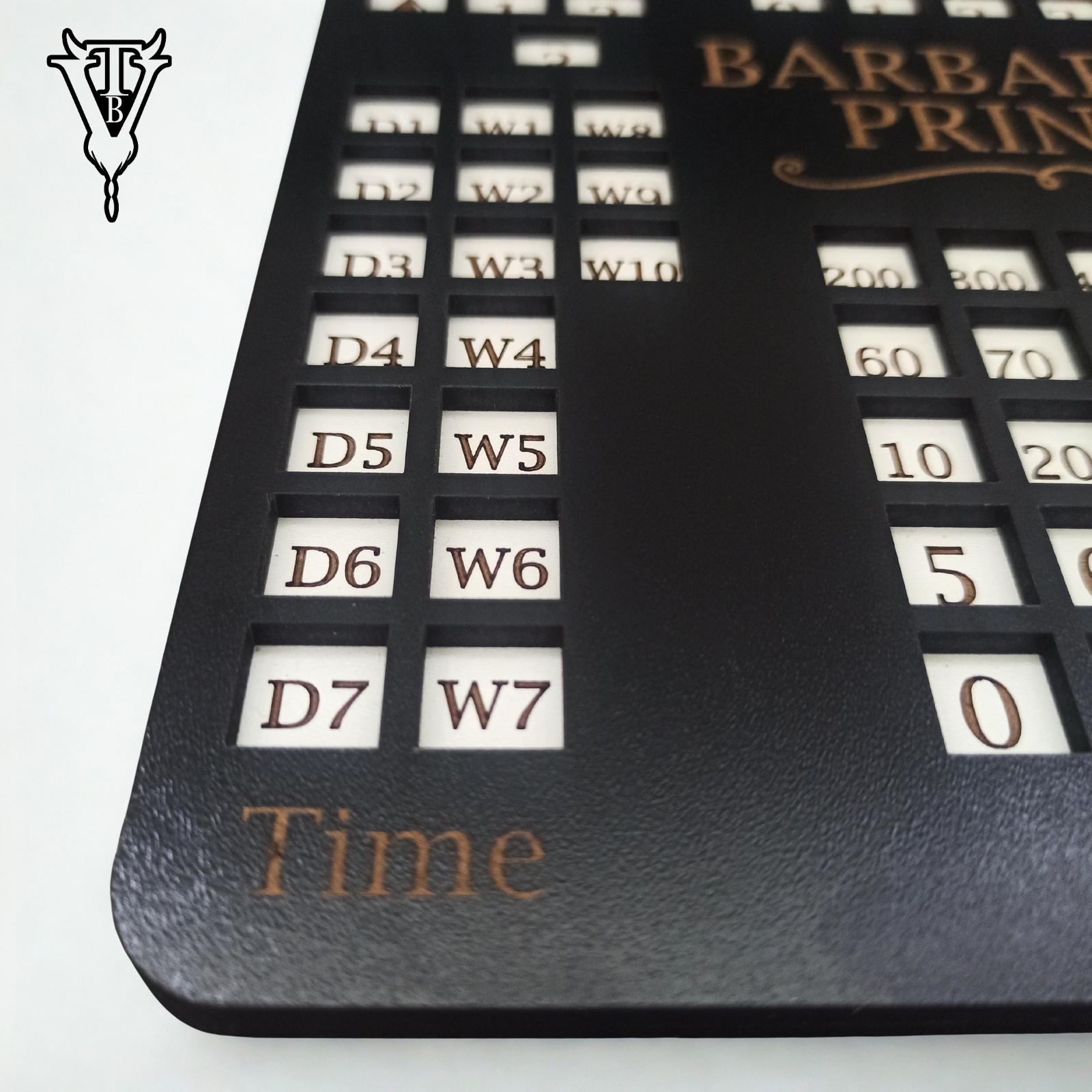 Barbarian Prince Solo RPG Hex-crawl Character Tracking Player Board in use — The Board Viking