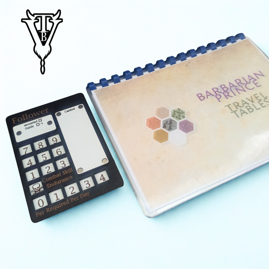 Barbarian Prince Solo RPG Follower Tracking Player Board — The Board Viking