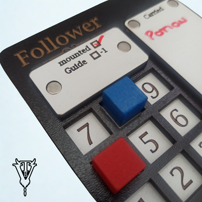 Barbarian Prince Solo RPG Follower Tracking Player Board side view — The Board Viking