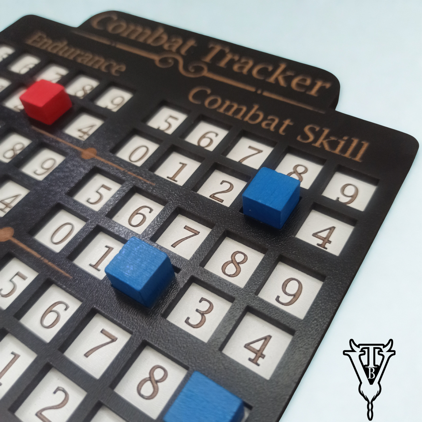 Barbarian Prince Solo RPG Combat Tracking Player Board in use — The Board Viking