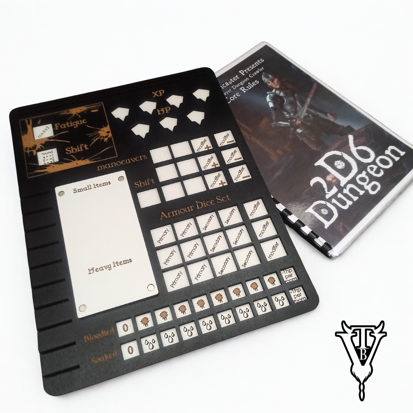 2D6 Dungeon Character Player Board / Creature HP Tracker — The Board Viking