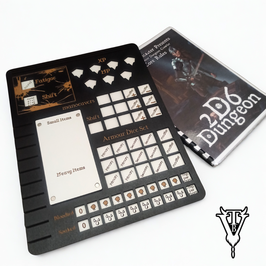 2D6 Dungeon Character Player Board / Creature HP Tracker