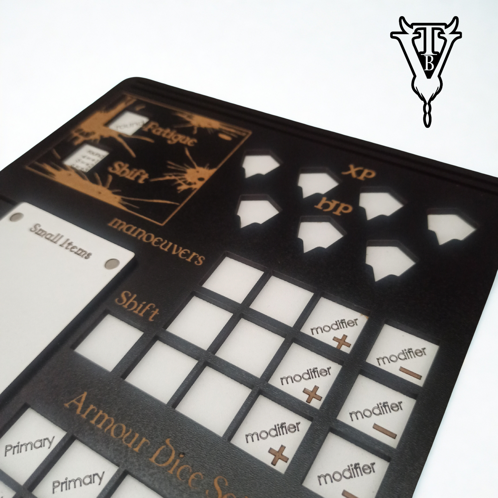 2D6 Dungeon Character Player Board / Creature HP Tracker side view — The Board Viking