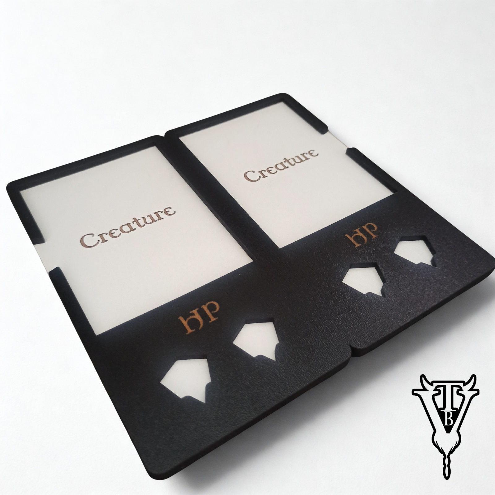2D6 Dungeon Solo RPG Two Creature HP Tracker Board side view — The Board Viking