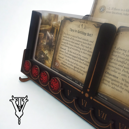 Arkham Horror The card game Act - Agenda - Scenario Card Holder side view — The Board Viking