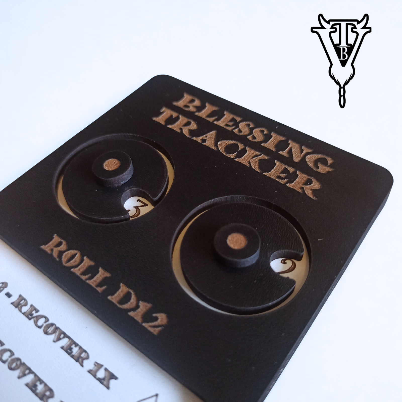 Iron Helm Solo Dungeon Card Game Blessings Tracking Board detail view — The Board Viking