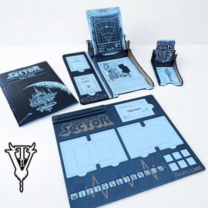 Escape The Dark Sector - item deck draw/discard holder back view — The Board Viking