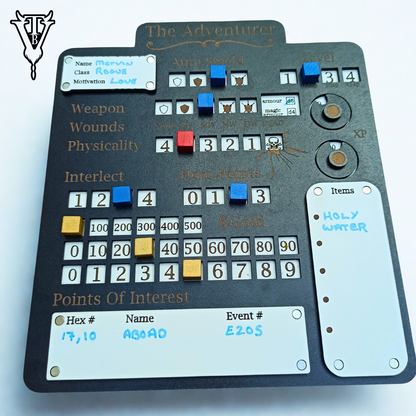 The Adventurer — Solo Hex Crawl RPG Character Player Board view 9 — The Board Viking