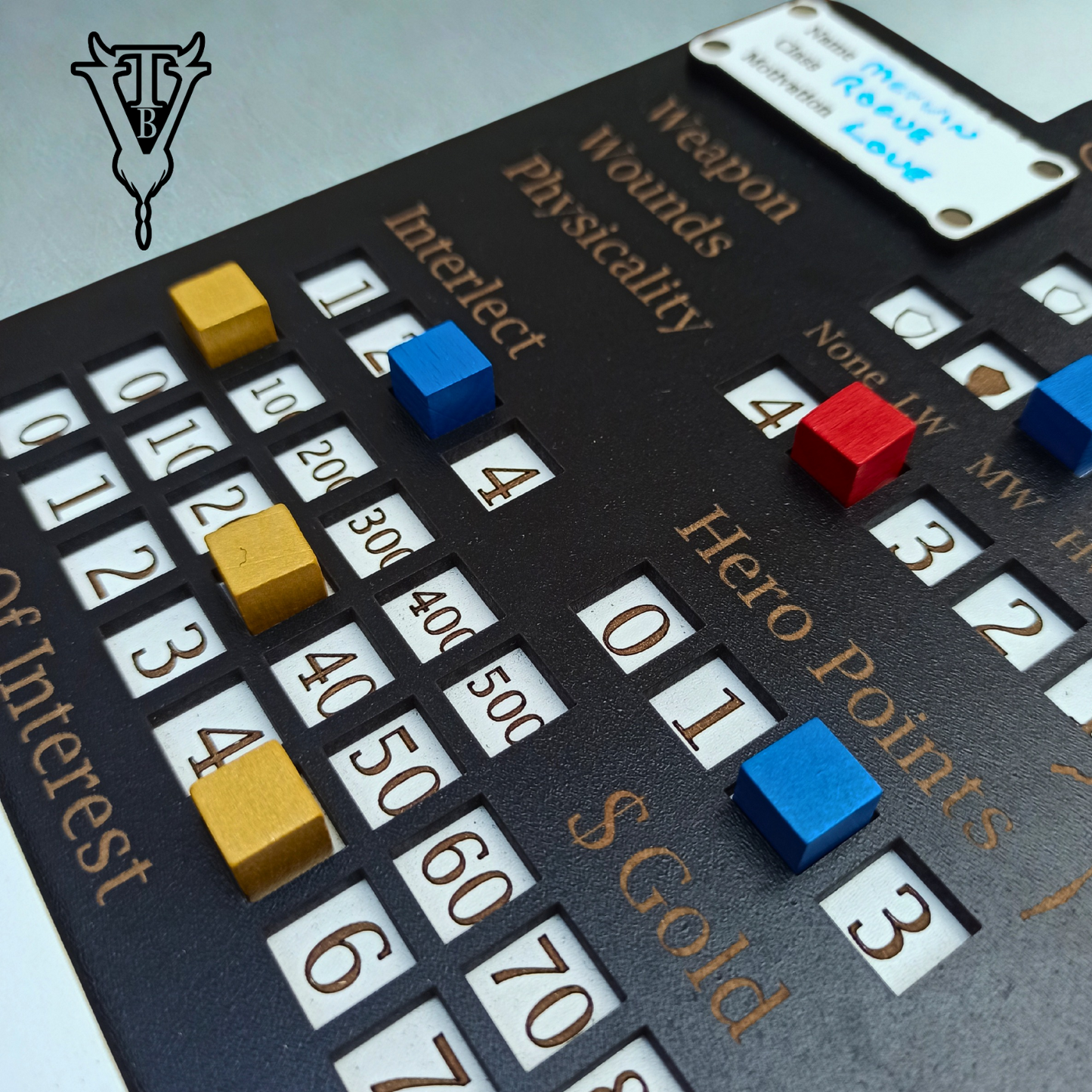The Adventurer — Solo Hex Crawl RPG Character Player Board packaging — The Board Viking