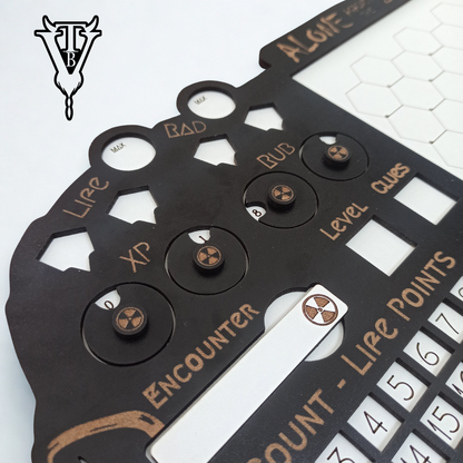 Alone Against The Zone — Solo RPG Hex-Crawl Player Board
