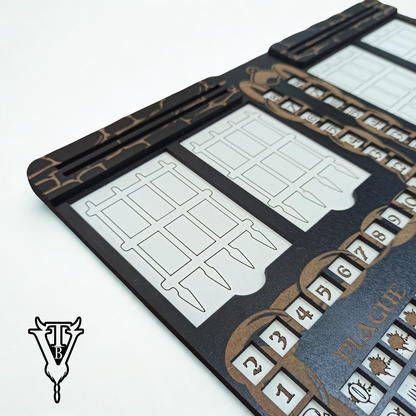 Escape The Dark Castle — Character Player Board V2 (Solo Play) back view — The Board Viking