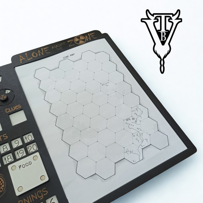 Alone Against The Zone — Solo RPG Hex-Crawl Player Board