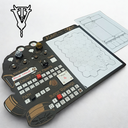 Alone Against The Zone — Solo RPG Hex-Crawl Player Board