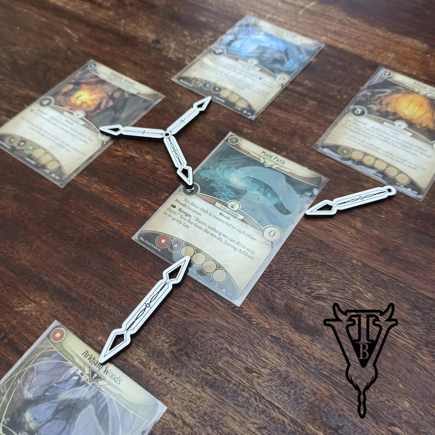 Arkham Horror: The Card Game — Location Arrows & Pathway Tokens (16-Piece Set) detail view — The Board Viking
