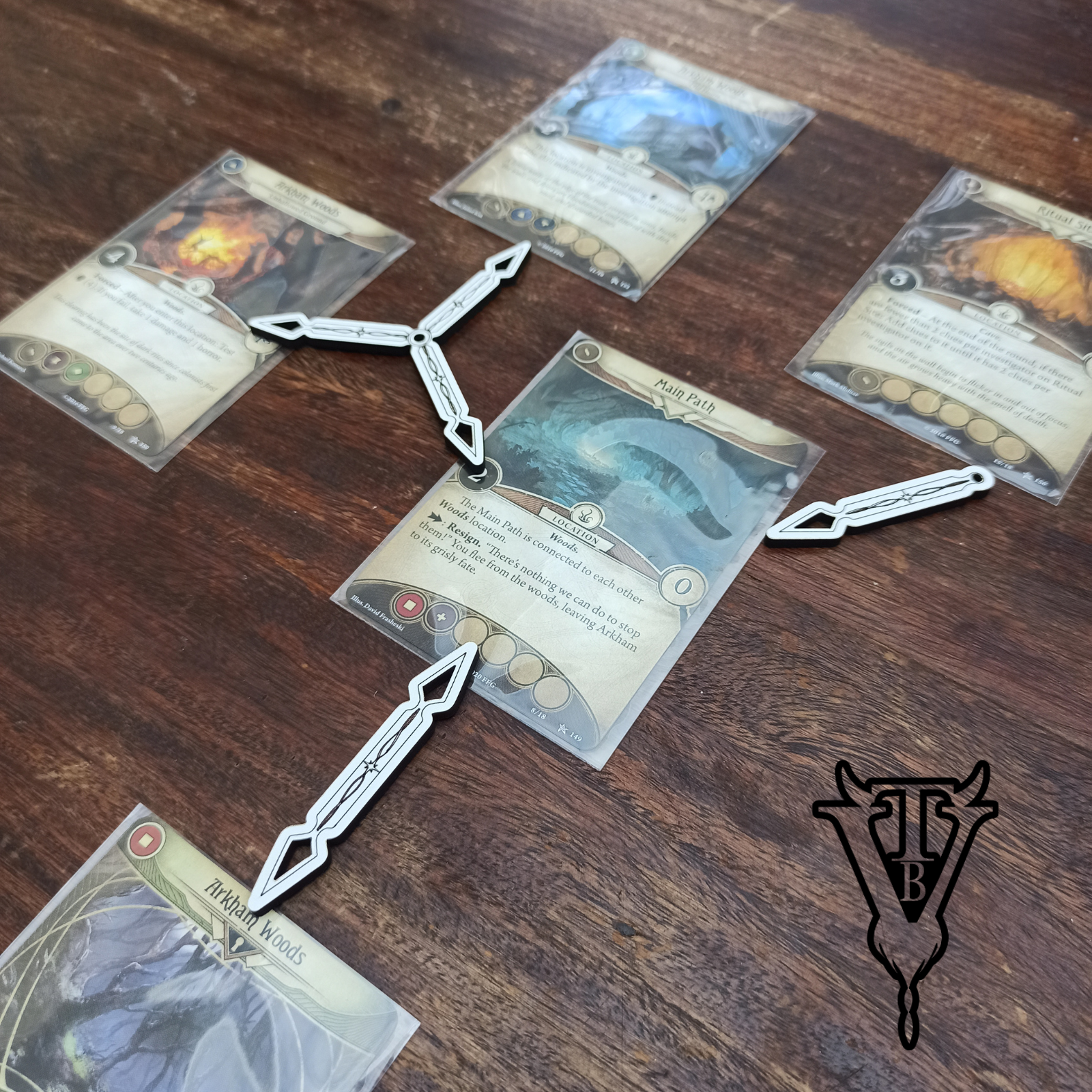 Arkham Horror: The Card Game — Location Arrows & Pathway Tokens (16-Piece Set) detail view — The Board Viking