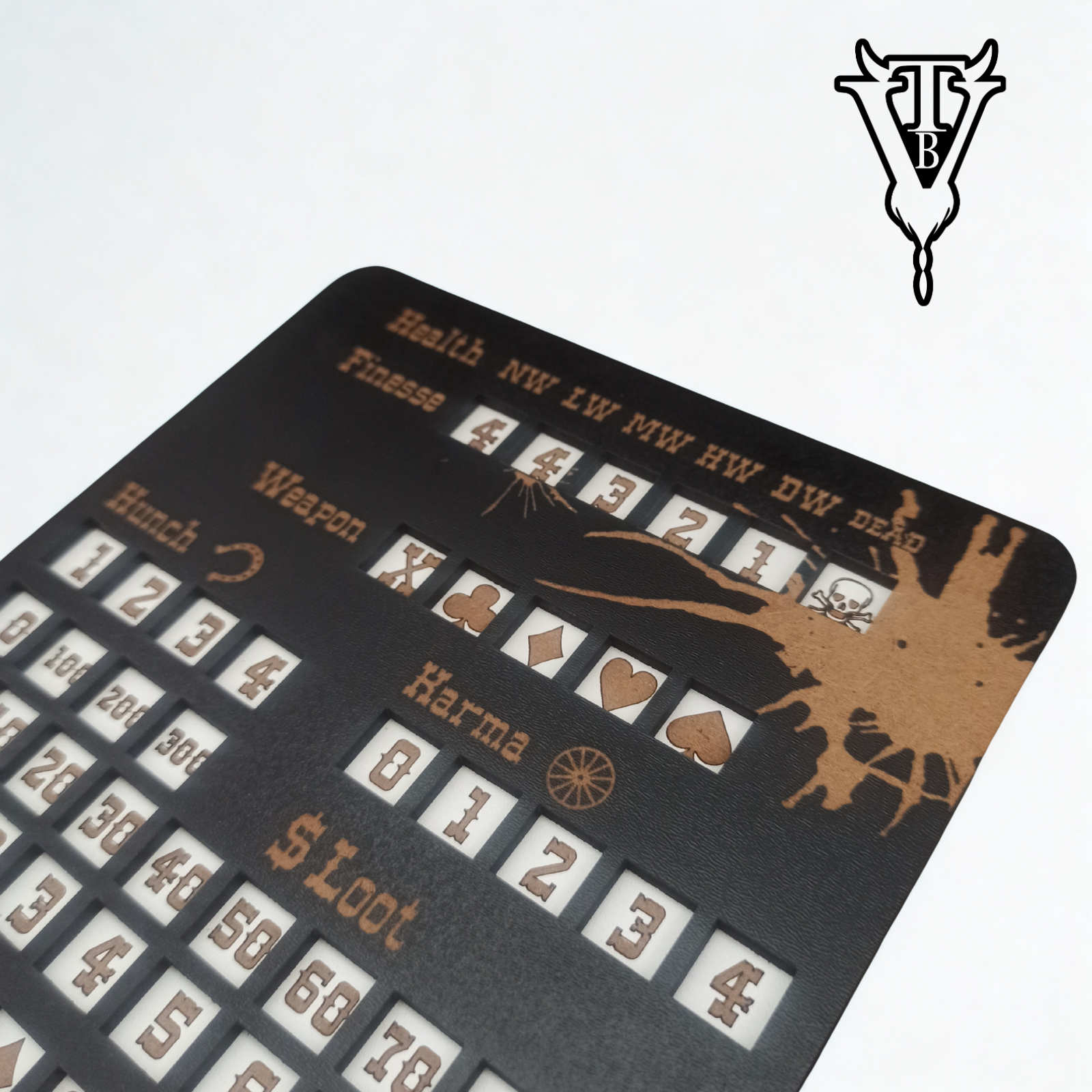 The Drifter - Solo Western RPG Hex-Crawl Character Tracker Player Board packaging — The Board Viking