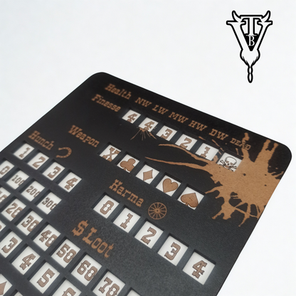 The Drifter - Solo Western RPG Hex-Crawl Character Tracker Player Board packaging — The Board Viking