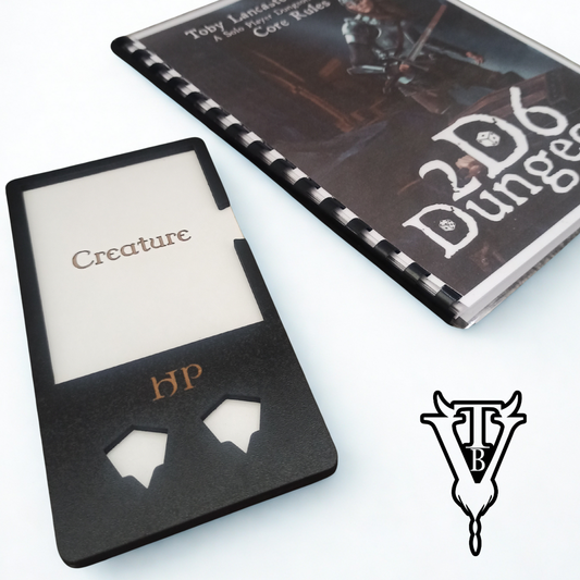 2D6 Dungeon Solo RPG Creature HP Tracker Player Board — The Board Viking