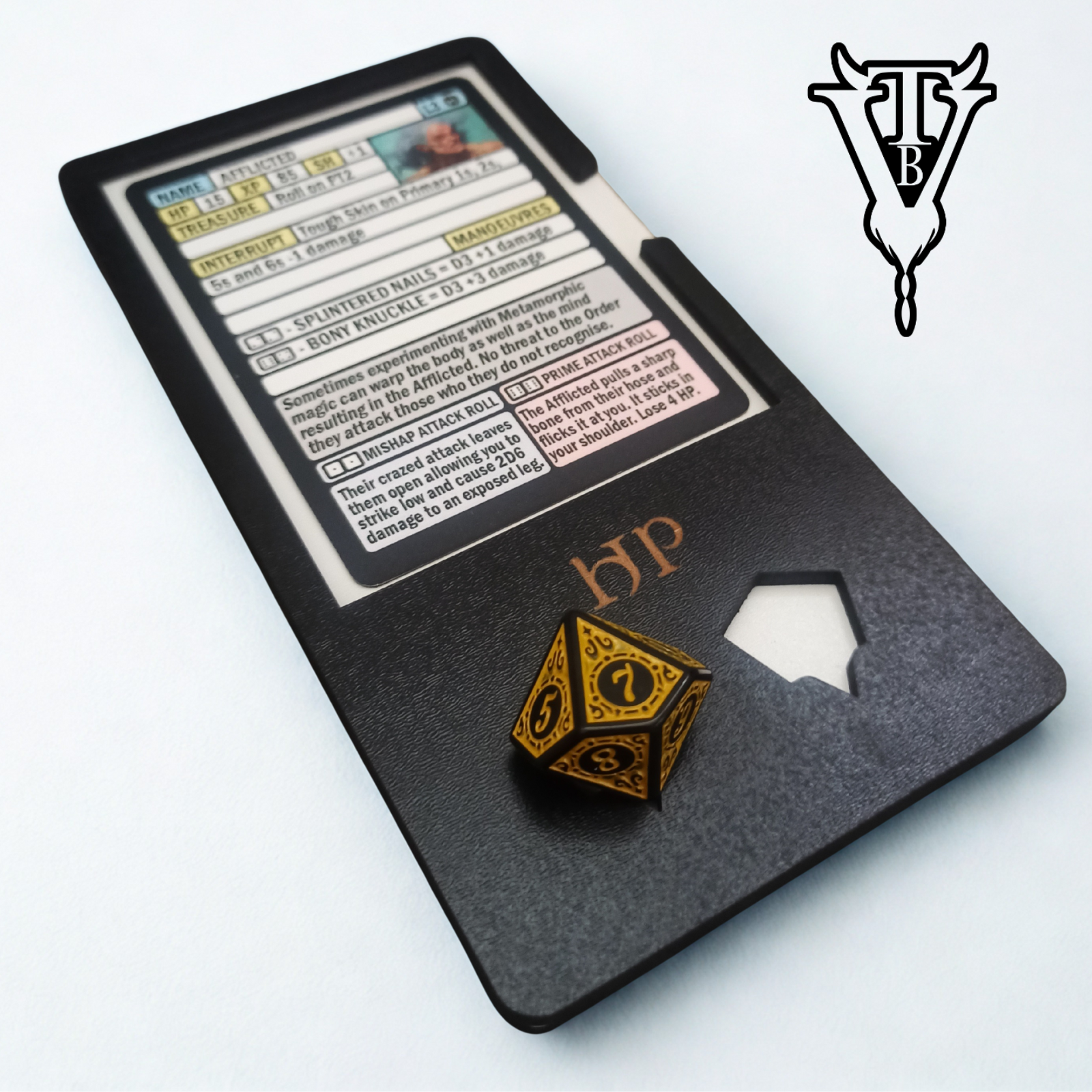 2D6 Dungeon Solo RPG Creature HP Tracker Player Board detail view — The Board Viking