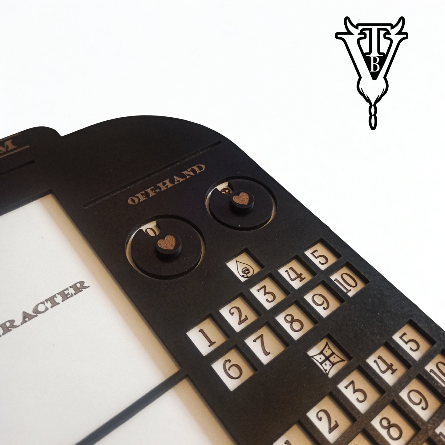 Iron Helm Solo Dungeon Crawl Card Game Character Player Board in use — The Board Viking