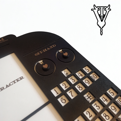 Iron Helm Solo Dungeon Crawl Card Game Character Player Board in use — The Board Viking