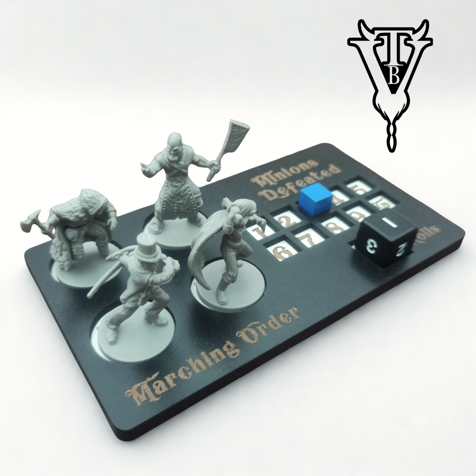 Four Against Darkness Marching Order Character player Board - Solo Dungeon RPG detail view — The Board Viking