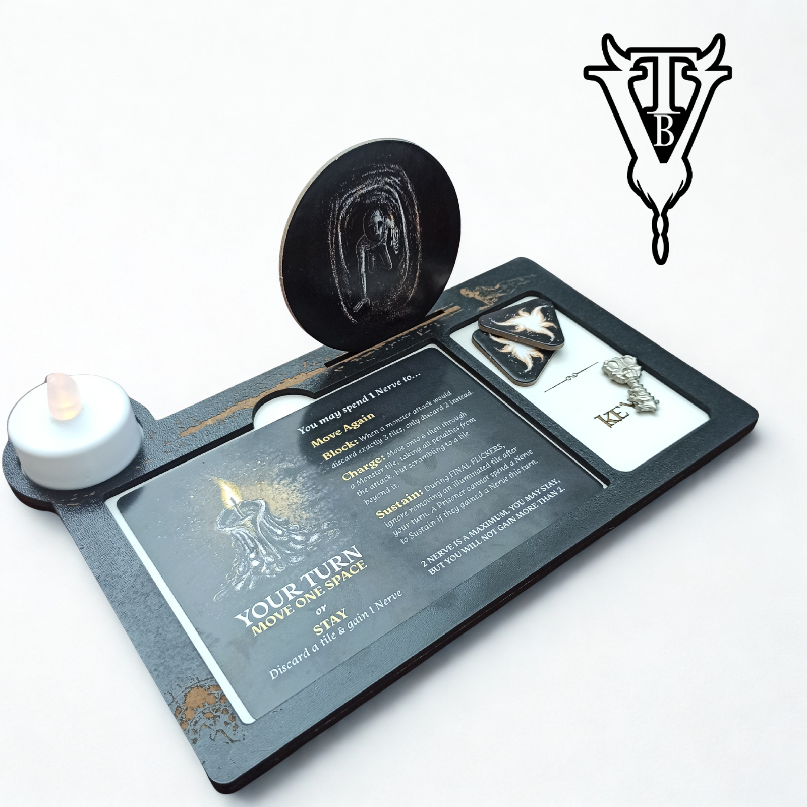 The Night Cage Board Game - Prisoner Character Board components — The Board Viking