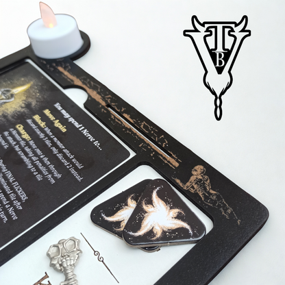 The Night Cage Board Game - Prisoner Character Board back view — The Board Viking