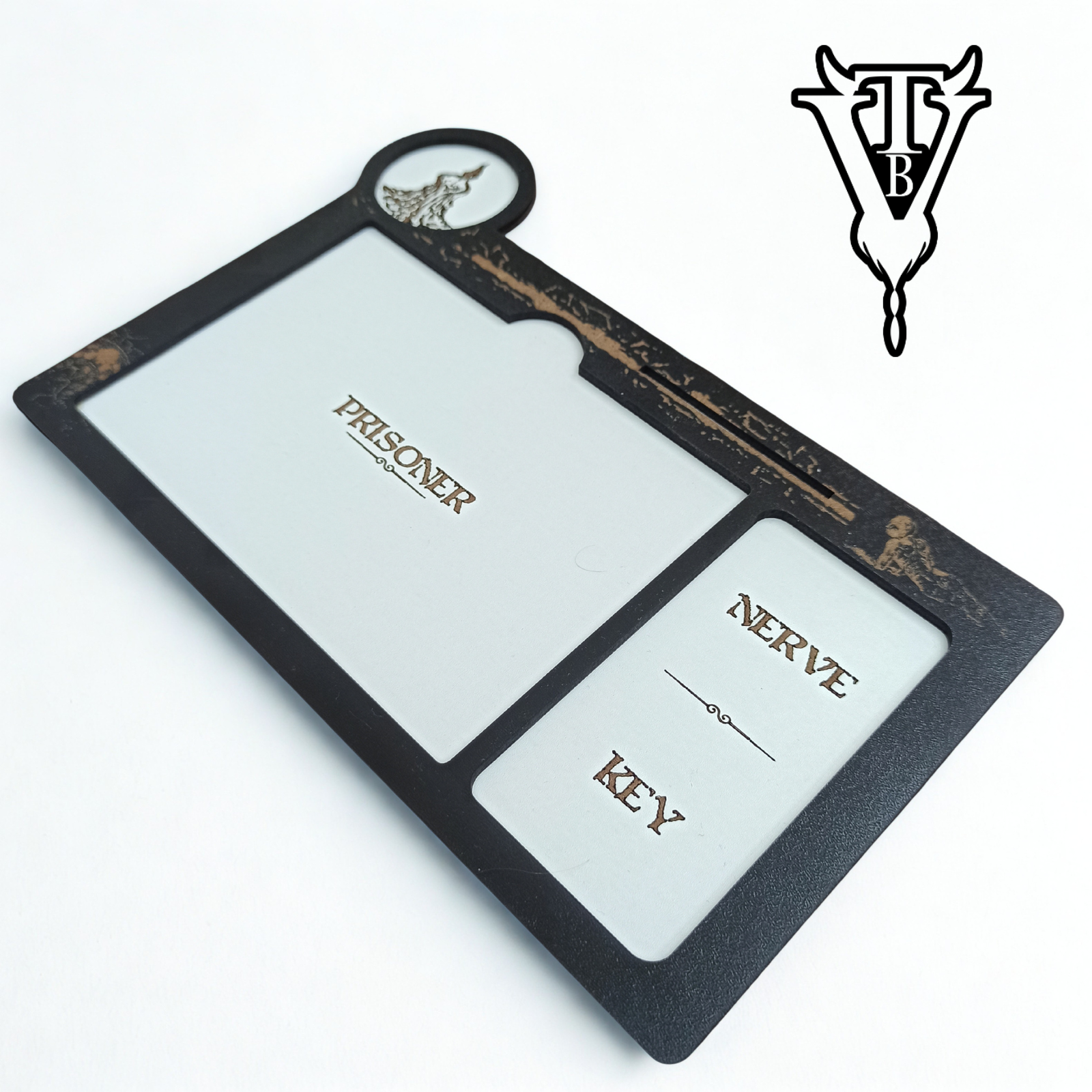 The Night Cage Board Game - Prisoner Character Board close up — The Board Viking