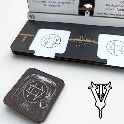 The Night Cage Board Game - Pathway Card And Tile Holder. side view — The Board Viking
