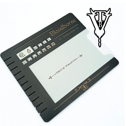 Bloodborne The Board Game — Hunter Character Dashboard & Card Holder close up — The Board Viking