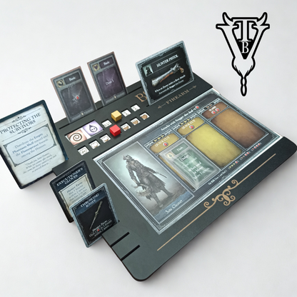 Bloodborne The Board Game — Hunter Character Dashboard & Card Holder back view — The Board Viking